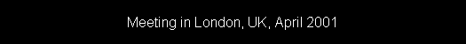 Meeting in London, UK, April 2001